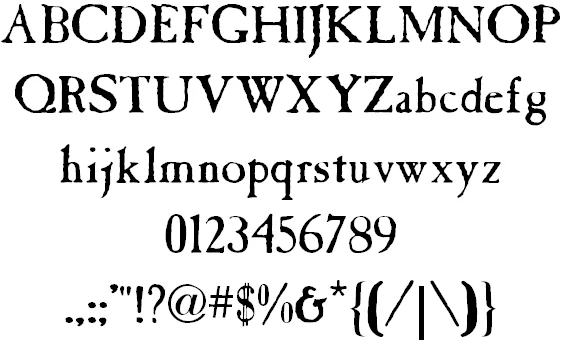 Ancient Book font