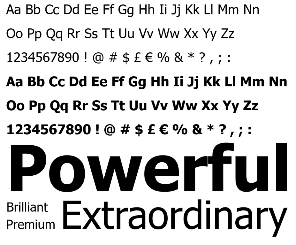 Tahoma font for CV