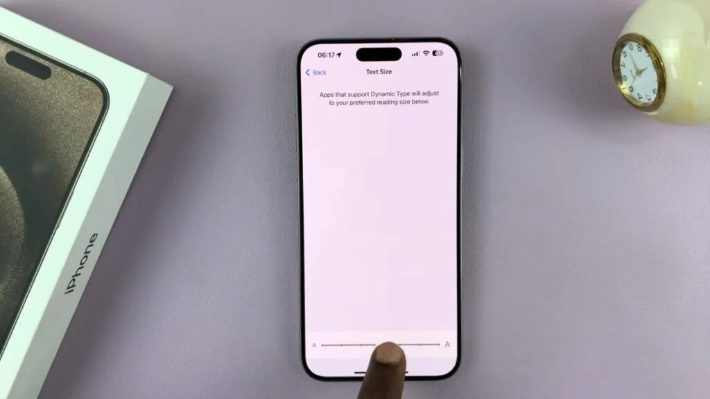 Change Font Size on iPhone 15 & iPhone 15 Pro Step 3